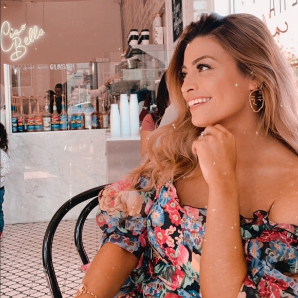 Earrings Picasso Abstract Gold Face - Picture 2 of 6